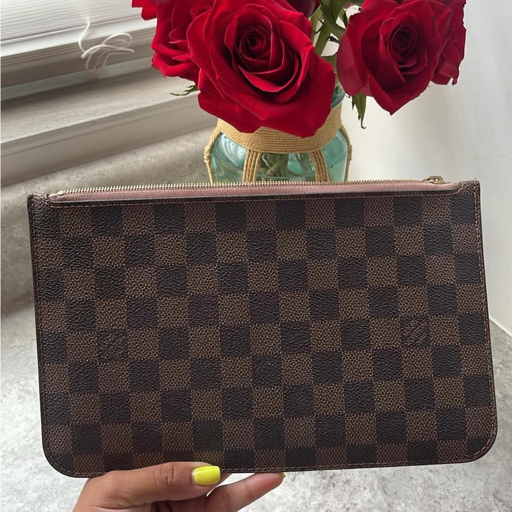 Louis Vuitton Brown Checkered Clutch
